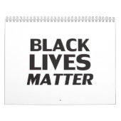 Calendrier La vie des Noirs compte typographie moderne blanch (Protection)