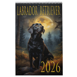 Calendrier Labrador retriever 2026 wall calendar