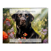 Calendrier Labrador Retrivers Floral (Protection)