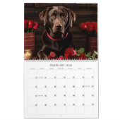 Calendrier Labrador Retrivers Floral (Feb 2026)