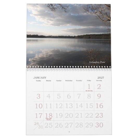 Calendrier Lacs Connemara (Jan 2027)