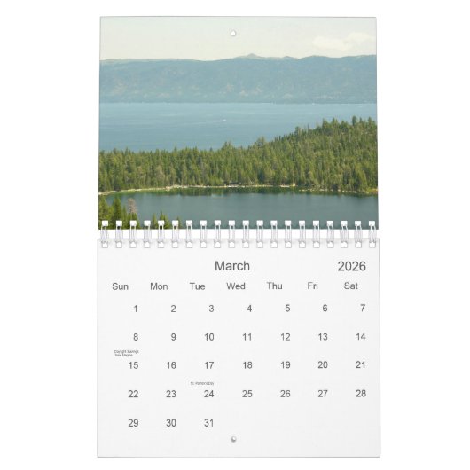 Calendrier Lake Tahoe 2021 (Mar 2026)