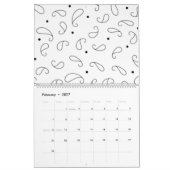 Calendrier Langue, gris foncé (Feb 2027)