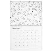 Calendrier Langue, gris foncé (Mar 2027)