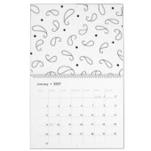 Calendrier Langue, gris foncé (Jan 2027)