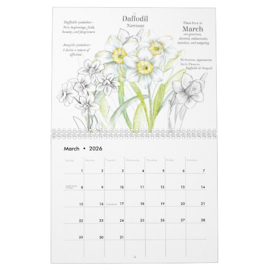 Calendrier Langue Victorienne Des Fleurs Mois De Naissance (Mar 2026)