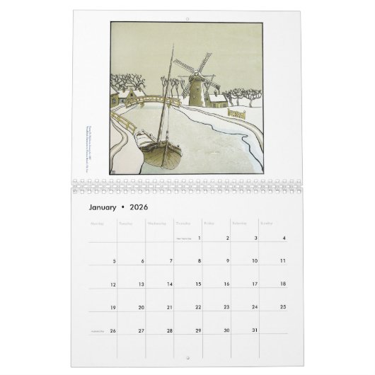 Calendrier L'année de Franz M. Melchers (Jan 2026)