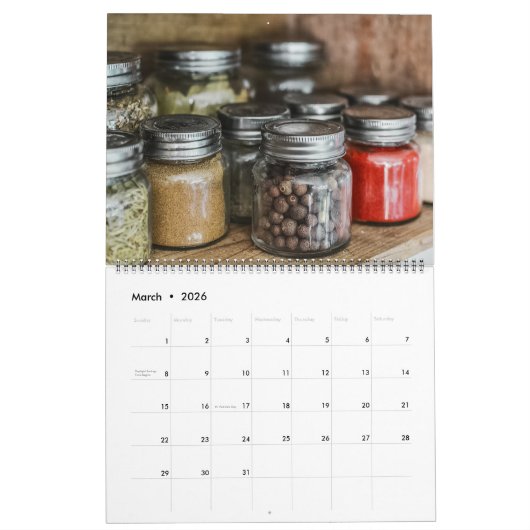 Calendrier Large Size Herbs & Spices Calendar (Mar 2026)