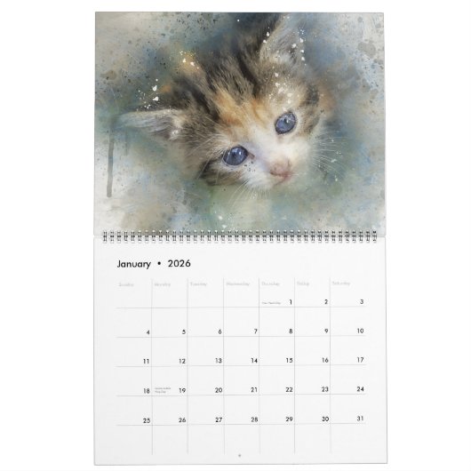 Calendrier Large Size Kittens Calendar (Jan 2026)