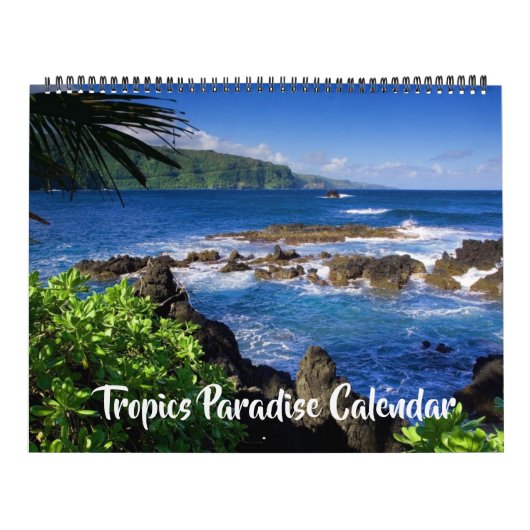 Calendrier Large Size Tropics Paradise Calendar (Protection)