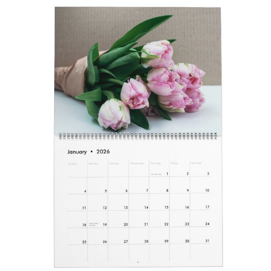 Calendrier Large Size Tulips Calendar (Jan 2026)