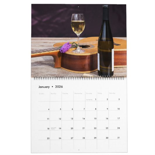 Calendrier Large Size Wine Lovers Calendar (Jan 2026)
