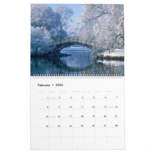 Calendrier Large Size Winter Calendar (Feb 2026)