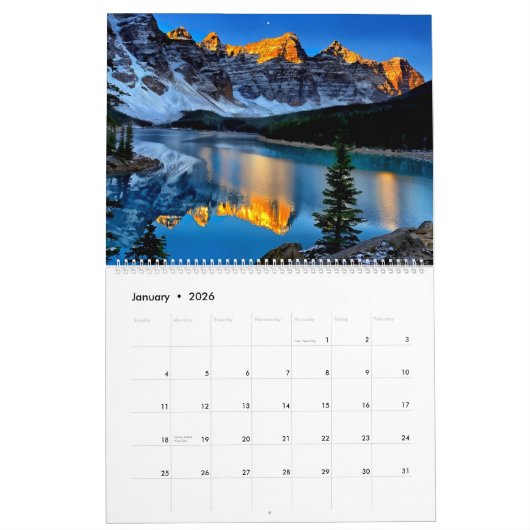 Calendrier Large Size Winter Calendar (Jan 2026)