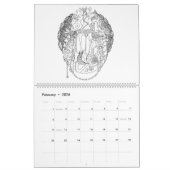 Calendrier L'art Abstrait en noir et blanc (Feb 2026)