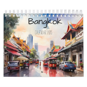 Calendrier L'art de l'aquarelle à Bangkok