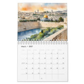 Calendrier L'art de l'aquarelle Jérusalem Israël (Mar 2027)