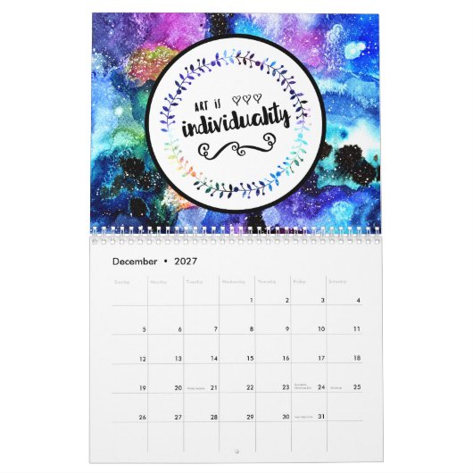 Calendrier L'art est l'individualité (Dec 2027)