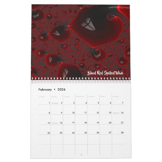 Calendrier L'art fractal de Shelli Fitzpatrick Vol. Un (Feb 2026)