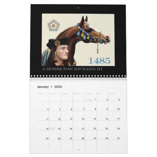Calendrier L'avènement de Richard III (Jan 2026)