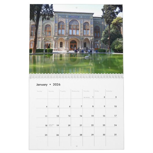 Calendrier Le bel Iran (Jan 2026)