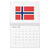 Calendrier Le drapeau de la Norvège (Feb 2027)