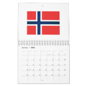 Calendrier Le drapeau de la Norvège (Jan 2026)