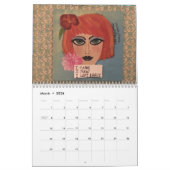 Calendrier Le mauvais calendrier-bonheur d'art de fille est (Mar 2026)