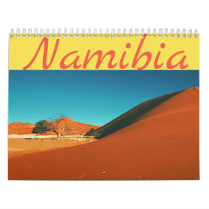 Calendrier Le paysage des dunes de sable de Namibie