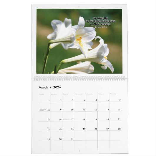 Calendrier - Le Seigneur vous guérit de la dépress (Mar 2026)