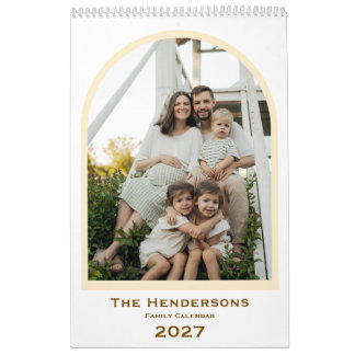 Calendrier Légendes de photos de famille modernes 2027 pour l