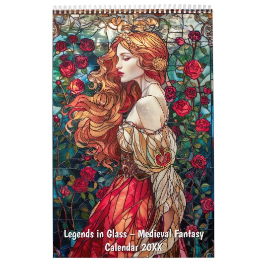 Calendrier Legends in Glass – Medieval Fantasy Calendar 2026 (Protection)