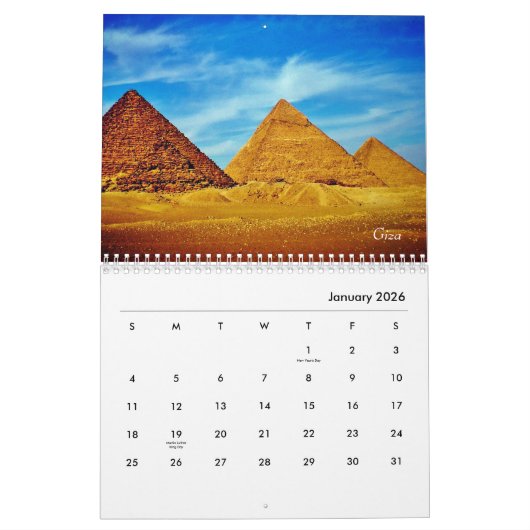 Calendrier L'Egypte (Jan 2026)