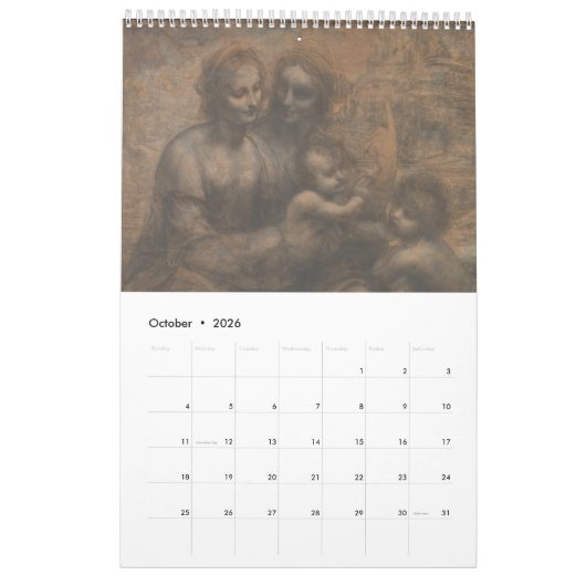 Calendrier Leonardo da Vinci (Oct 2026)