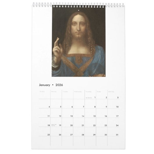 Calendrier Leonardo da Vinci (Jan 2026)