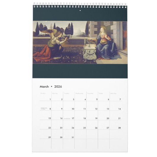 Calendrier Leonardo da Vinci (Mar 2026)