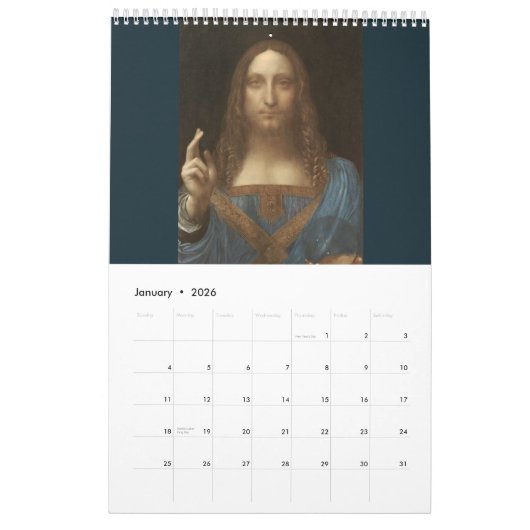 Calendrier Leonardo da Vinci (Jan 2026)