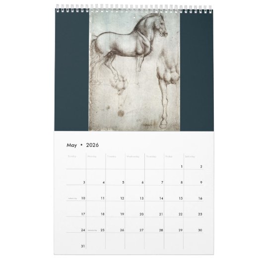 Calendrier Leonardo da Vinci (Mai 2026)