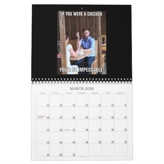 Calendrier Les calembours de datation et la collecte de (Mar 2026)