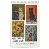 Calendrier Les Chats de Louis Wain 2026 - Page unique (Protection)