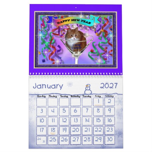 CALENDRIER LES CHATS DE SHERRIEY (Jan 2027)