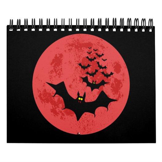 Calendrier Les chauves-souris vampires contre la lune rouge (Protection)