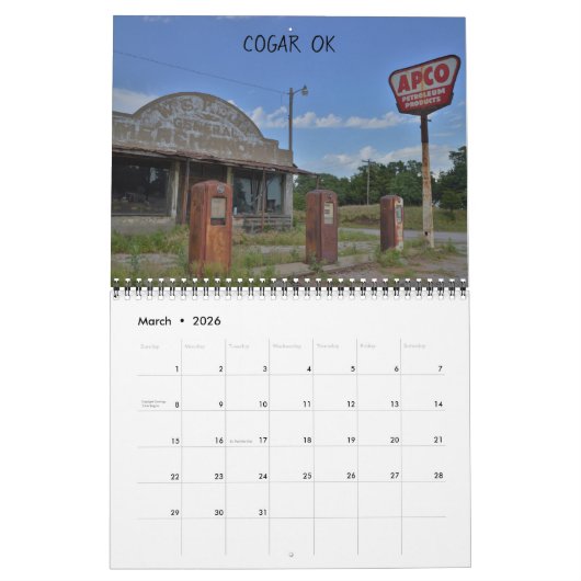 Calendrier Les choses oubliées 2020 (Mar 2026)