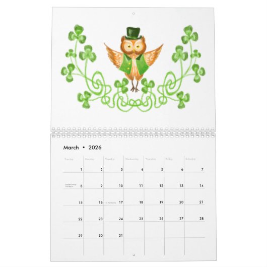 Calendrier Les chouettes adorables (Mar 2026)