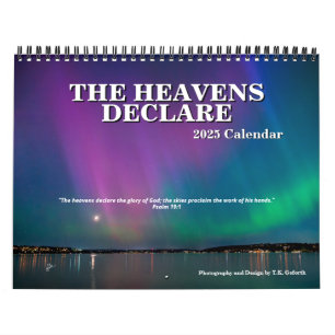 Calendrier Les Cieux Déclarent Écriture Inspirante