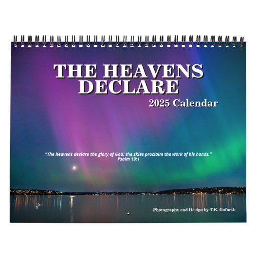 Calendrier Les Cieux Déclarent Écriture Inspirante (Protection)