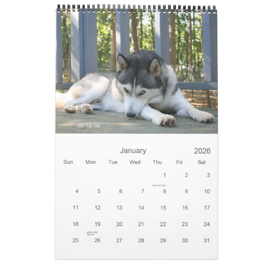 Calendrier Les garçons (Jan 2026)