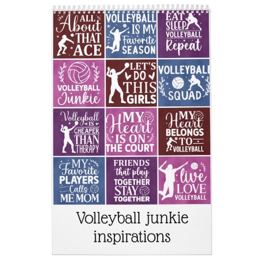 Calendrier Les inspirations des passionnés de volleyball (Protection)