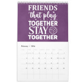 Calendrier Les inspirations des passionnés de volleyball (Feb 2026)