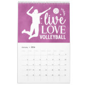 Calendrier Les inspirations des passionnés de volleyball (Jan 2026)